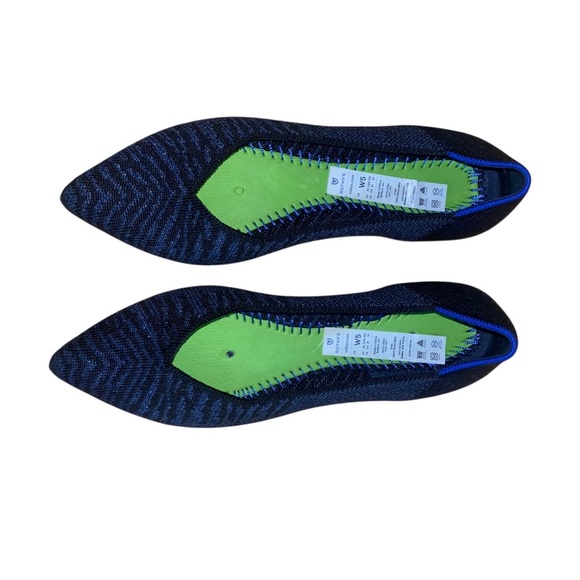 Rothy's Womens Size 5 Navy Blue Pointed Toe Flats VGUC - Picture 12 of 14
